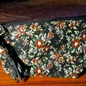 Floral Tapestry Clutch with Tassel